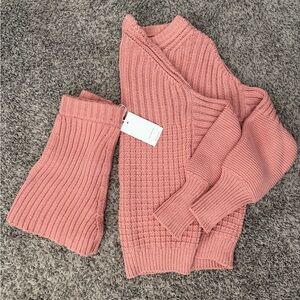 Knotty Ones Delcia Women's Rose Pink Sweater Set